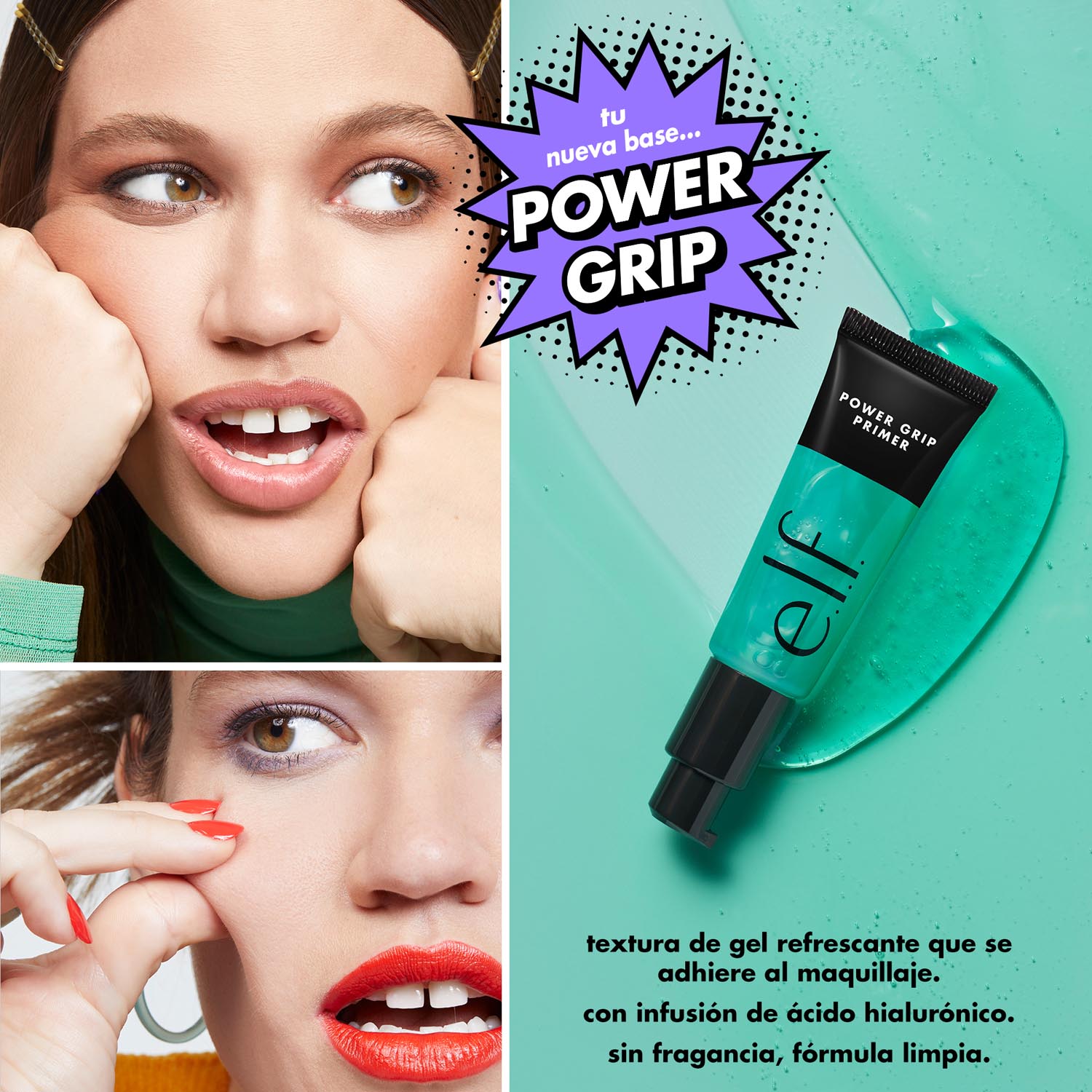 E.L.F. POWER GRIP PRIMER (PREBASE FACIAL DE MAQUILLAJE HIDRATANTE A BASE DE GEL)